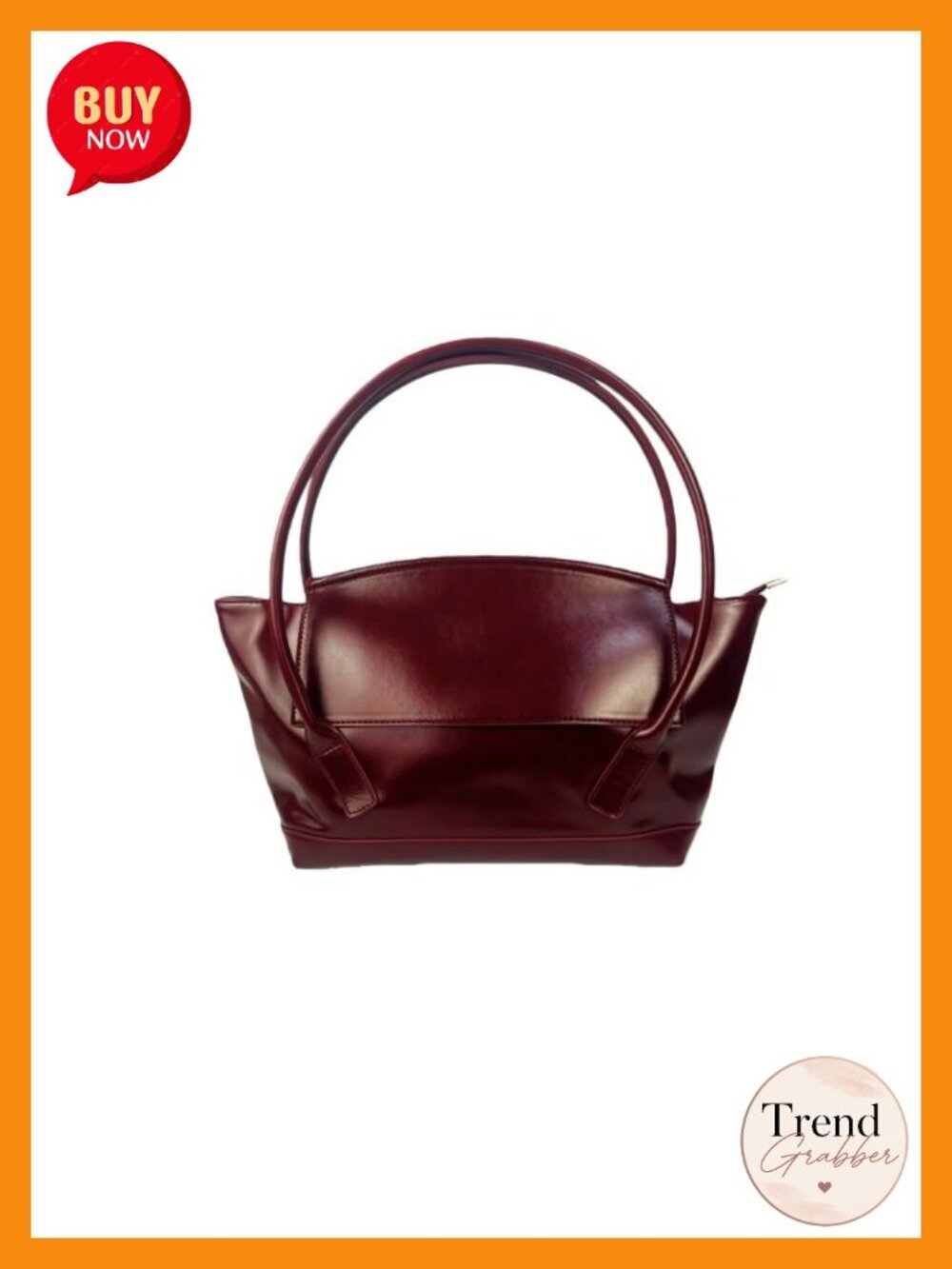 Classic Genuine Leather Tote Handbag with Double Handle Structured Design